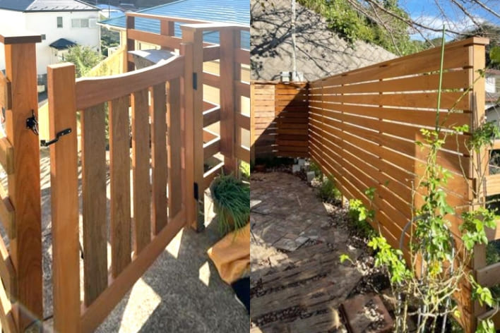 ウッドフェンス改修