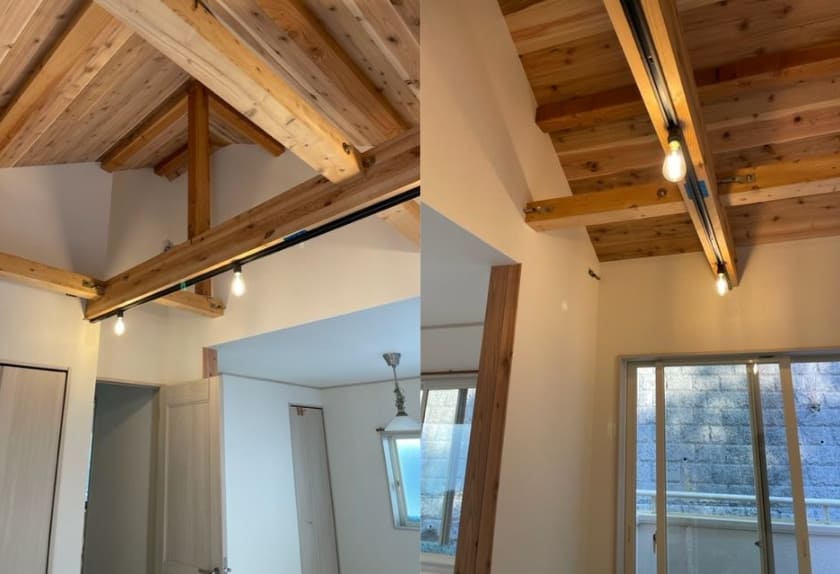 居室の天井見せ改修